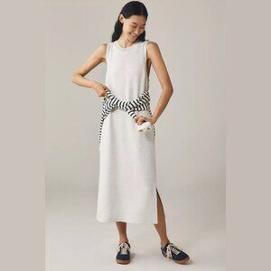 NEW Varley Size Small Women's Beatrice Sleeveless Midi Dress - Ivory Marl